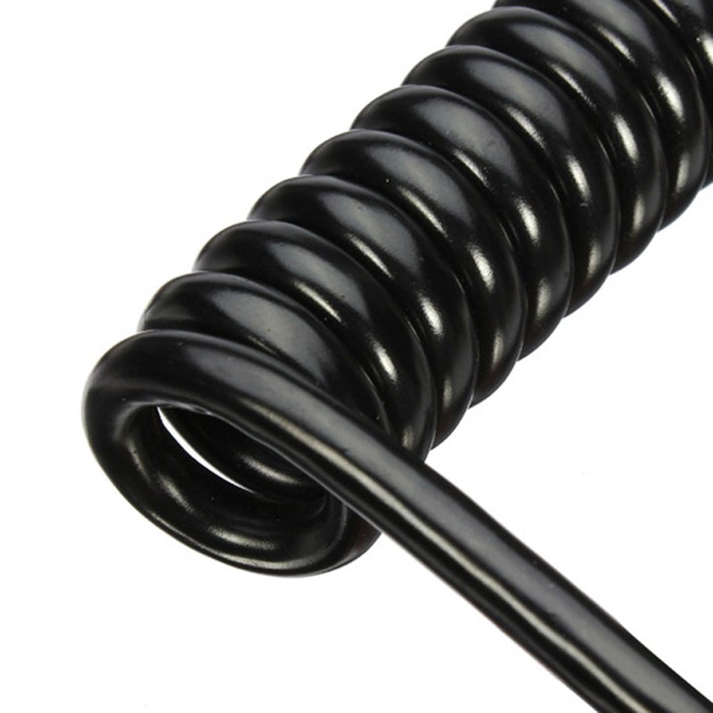 chenyang Mini HDMI Male 90 Degree Left Angled to HDMI Male Stretch Coiled Cable 1.2m - Image 2